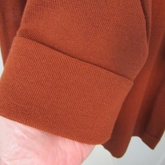 VINCE CAMUTO Rust Brown Cowl Neck Dress--Cuffed Sleeves--Size M/Medium- -NWT's - Picture 5 of 6